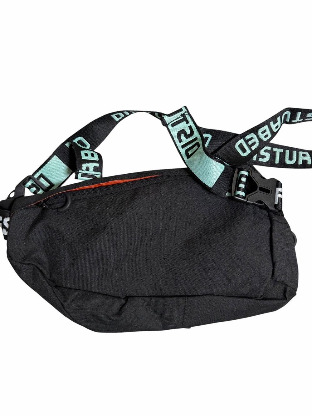 DISTURBED Black Belt Bag with Mint Logo Strap - Picture 2 of 6